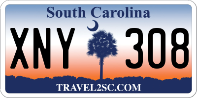SC license plate XNY308