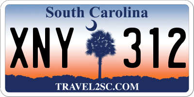 SC license plate XNY312