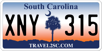 SC license plate XNY315