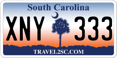 SC license plate XNY333