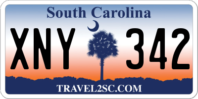 SC license plate XNY342
