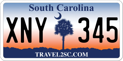 SC license plate XNY345