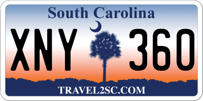 SC license plate XNY360
