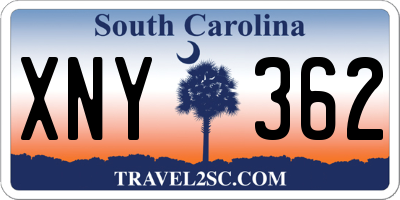SC license plate XNY362