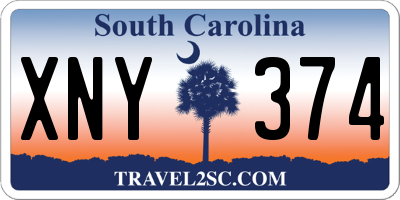 SC license plate XNY374