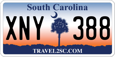 SC license plate XNY388