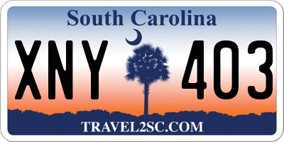 SC license plate XNY403