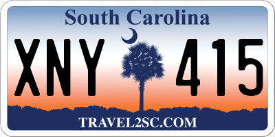 SC license plate XNY415