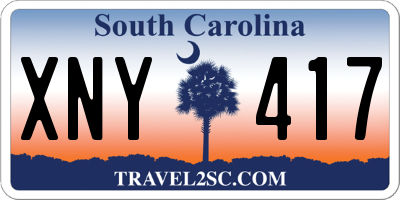SC license plate XNY417