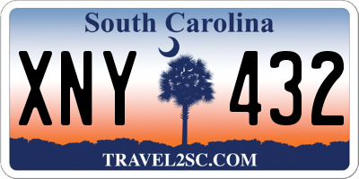 SC license plate XNY432