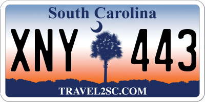 SC license plate XNY443