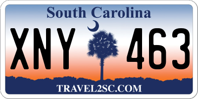 SC license plate XNY463