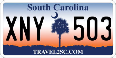 SC license plate XNY503