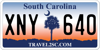SC license plate XNY640