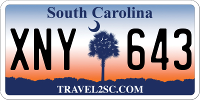 SC license plate XNY643