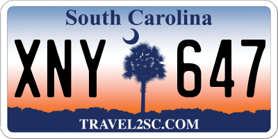 SC license plate XNY647