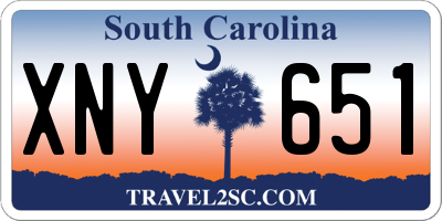 SC license plate XNY651