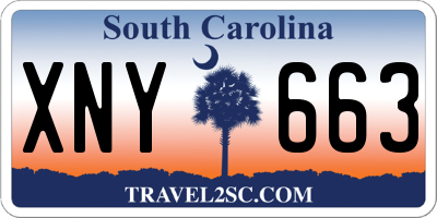 SC license plate XNY663