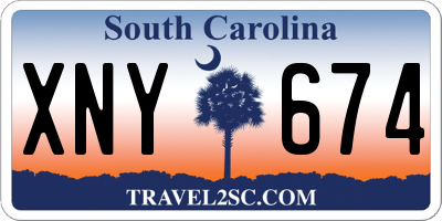 SC license plate XNY674