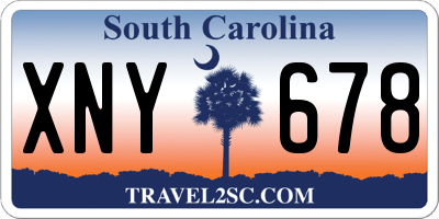 SC license plate XNY678