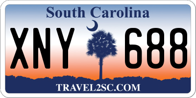 SC license plate XNY688