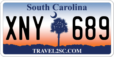 SC license plate XNY689
