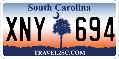 SC license plate XNY694