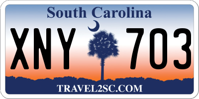 SC license plate XNY703