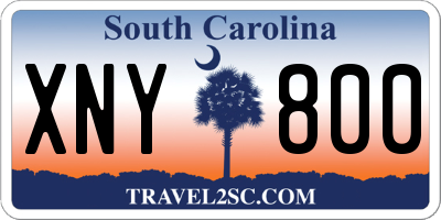 SC license plate XNY800