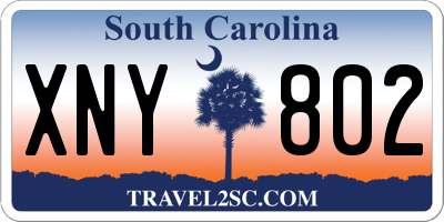 SC license plate XNY802
