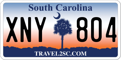 SC license plate XNY804
