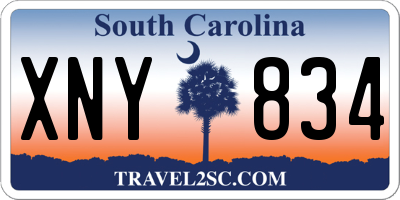 SC license plate XNY834
