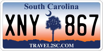 SC license plate XNY867