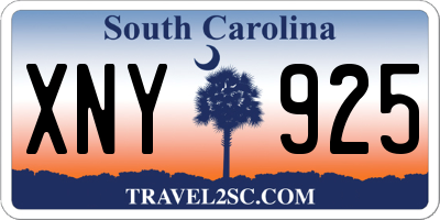 SC license plate XNY925