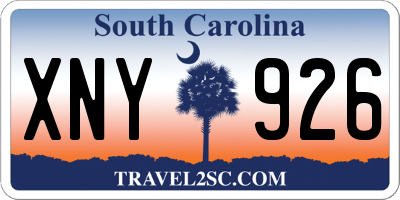 SC license plate XNY926