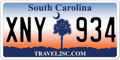 SC license plate XNY934