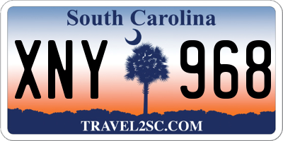 SC license plate XNY968