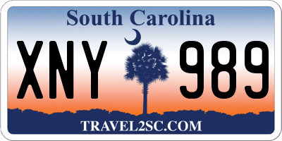 SC license plate XNY989