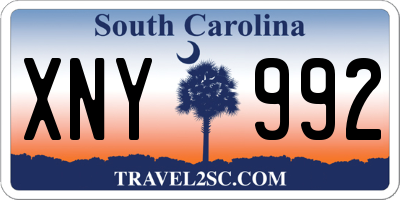 SC license plate XNY992