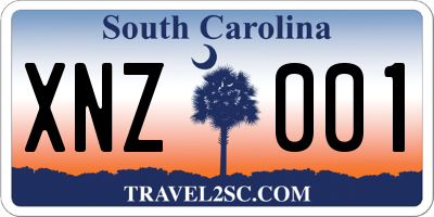 SC license plate XNZ001