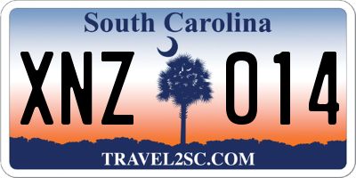 SC license plate XNZ014