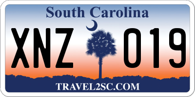 SC license plate XNZ019