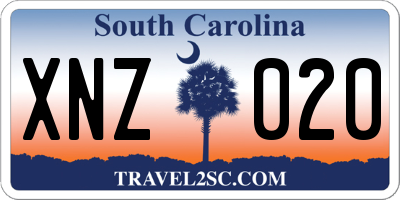 SC license plate XNZ020