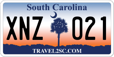 SC license plate XNZ021