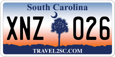 SC license plate XNZ026