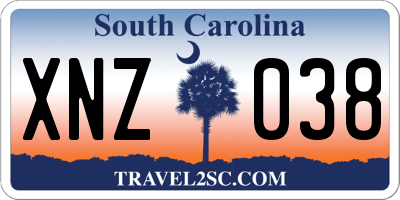 SC license plate XNZ038