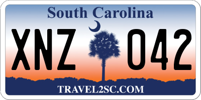 SC license plate XNZ042