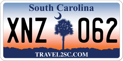 SC license plate XNZ062