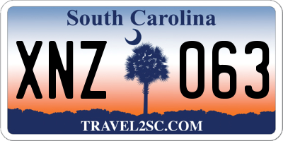 SC license plate XNZ063