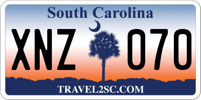 SC license plate XNZ070
